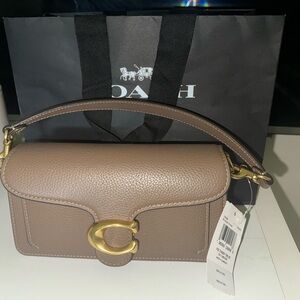 Brand New Coach Tabby Shoulder Bag 20 Brass/ Dark Stonw